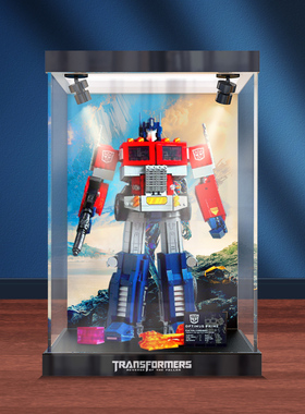 高清展示盒适用le高 10302 变形金刚擎天柱拼装亚克力收纳防尘罩