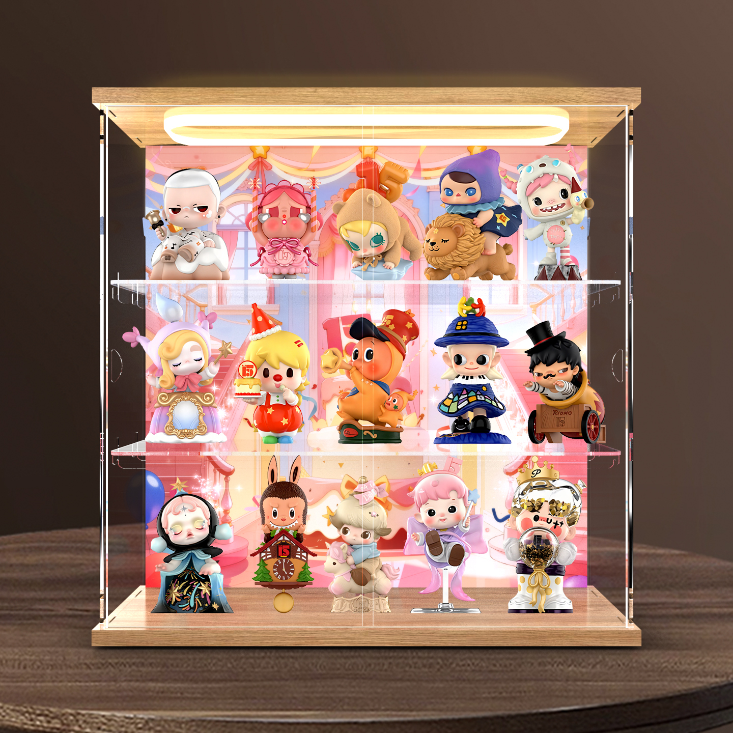 亚克力展示盒适用泡泡玛特 庆祝这一刻 POP MART十五周年系列防尘