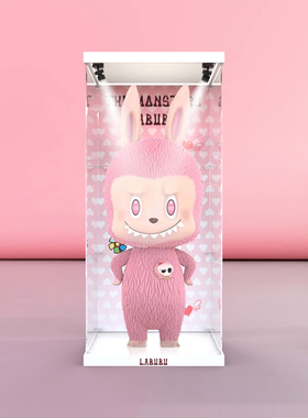 亚克力透明展示盒 适用潮玩大娃泡泡玛特LABUBU TEC系列我们1000%