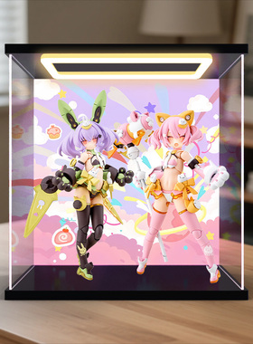 亚克力展示盒适用女神装置PUNIMOFU 柴郡猫猫兔兔 机娘KP741 手办