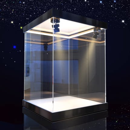 多尺寸亚克力带灯展示盒适用l高模型积木动漫手办透明收纳防尘罩图片