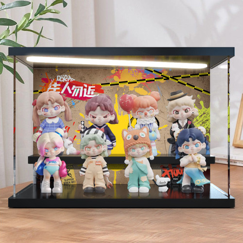 场景展示盒适用DORA二代生人勿近系列盲盒手办亚克力透明防尘罩