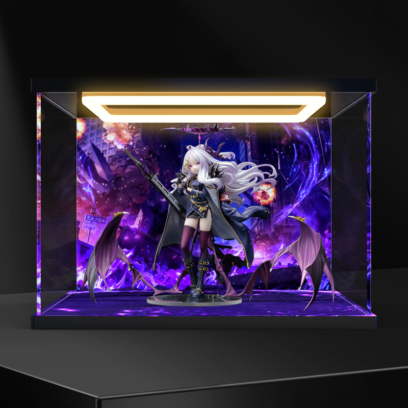 适用 Bfull 蔚蓝档案 空崎日奈 手办模型收纳盒灯光亚克力展示盒