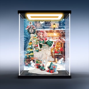 回型灯防尘 展示盒适用明日方舟澄闪喜夜侍者手办潮玩摆件收纳盒