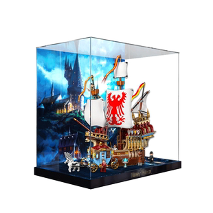 适用le高76440 三强争霸赛群英会模型防尘收纳盒亚克力透明展示盒