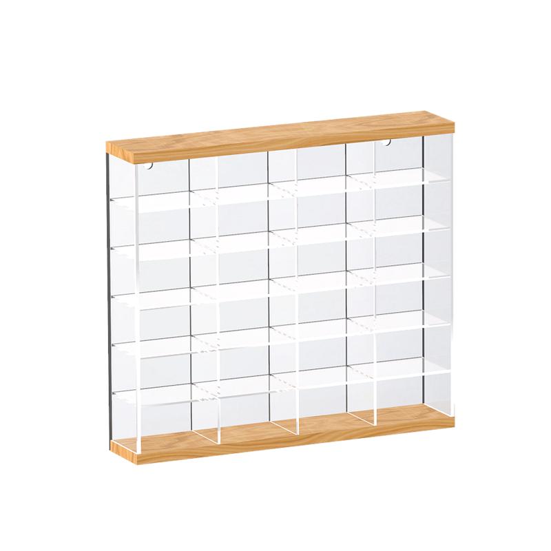 1:64风火轮多美卡小汽车多格展示架跑车模型实木亚克力收纳盒透明