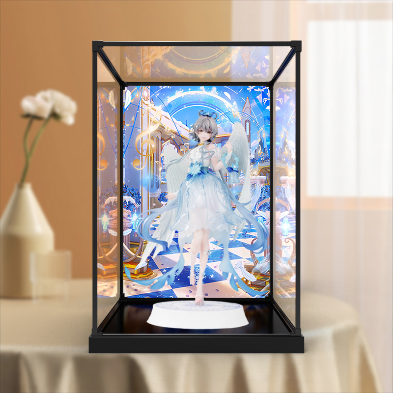 合金框架展示盒适用于洛天依 雪天使擎苍工作室 手办 亚克力防尘