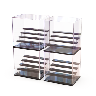 泡泡玛特高清亚克力大容量盲盒收纳展示架模型透明防尘玩偶手办盒