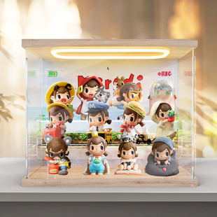 川帝适用泡泡玛特第一章放学后的Merodi系列手办回灯亚克力展示盒
