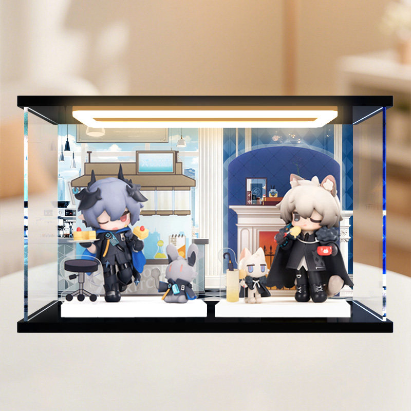 川帝适用来份甜点系列 明日方舟 逻各斯 银灰 手办回型灯展示盒图片