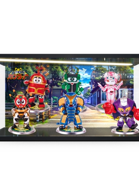 适用 toptoy BNFQ铁甲小宝大全套卡布达盲盒防尘收纳亚克力展示柜