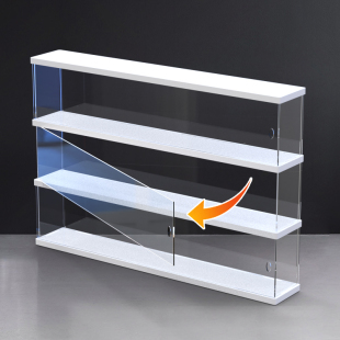 盲盒收纳展示架模型泡泡玛特透明白色亚克力展示盒手办收纳立牌盒