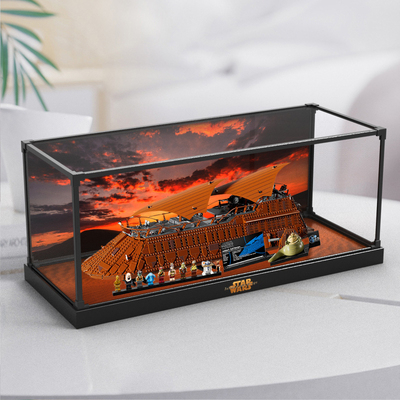 适用le高75397贾巴的豪华风帆游艇收纳亚克力透明展示柜 防尘罩