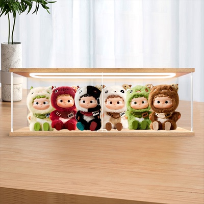 展示盒适用HEYONE黑玩哦崽情绪棱镜系列毛绒盲盒挂件包挂搪胶毛绒