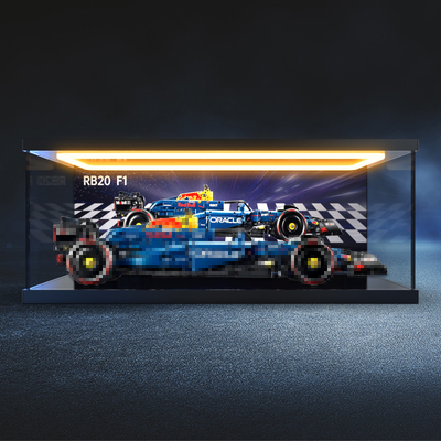 高清亚克力灯光展示盒适用乐高42206机械组Oracle红牛RB20F1赛车