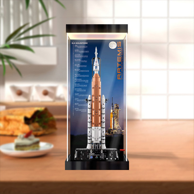 川帝适用于42221机械组NASA 太空发射系统积木亚克力灯箱款展示盒