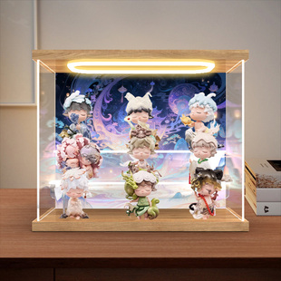 回灯展示盒适用HEYONE黑玩MIMI新国风山河听归声潮玩盲盒手办摆件