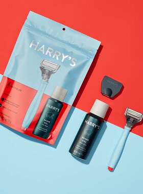 Harrys-美国合作款礼盒传统手动卡夹5刀头男士剃须刀刮胡刀套装