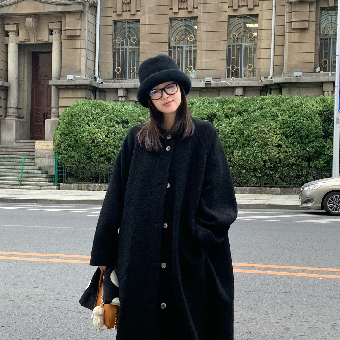 2025冬季新款全羊毛立领毛呢外套