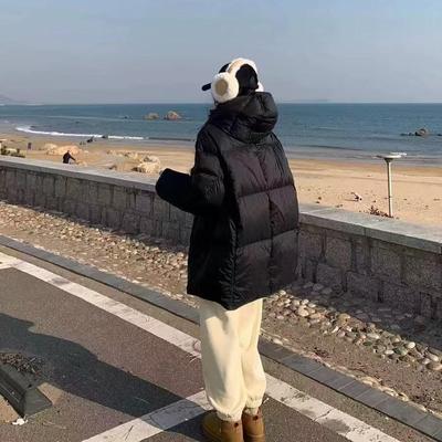 龟背羽绒服中长款软糯超轻连帽