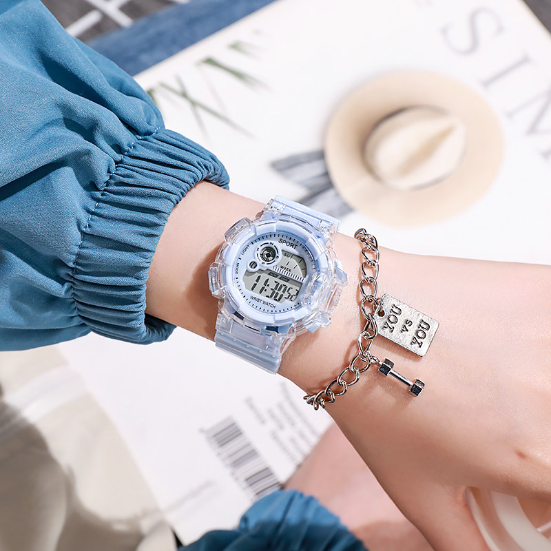 独角兽女款学生党初高中生闺蜜气质高颜值ins冷淡风运动电子手表