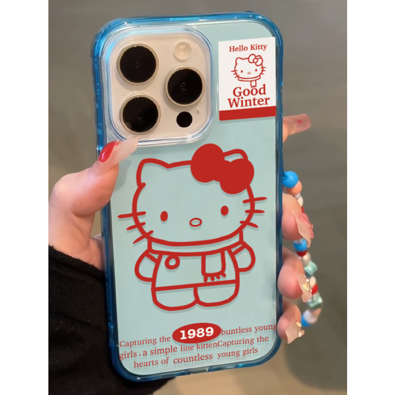 苹果ins少女可爱简约线条KT猫