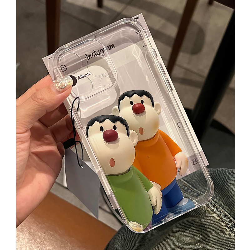 趣味呆萌两个胖虎手机壳苹果华为