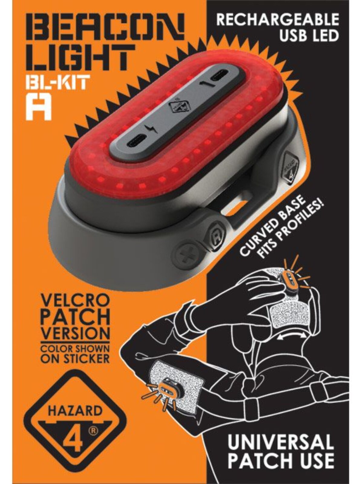 HAZARD4 AMERICAN CRISIS 4 RECHARGEABLE BEACON LIGHT FLASHING FIELD RESCUE SIGNAL LIGHT OUTDOOR GUIDANCE MARK