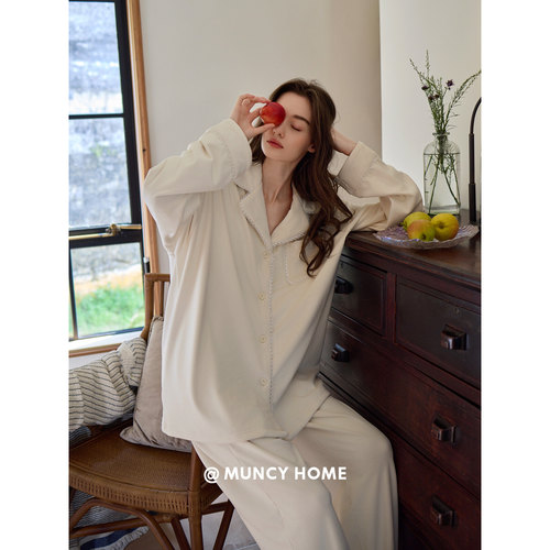 曼系薄绒高级千金感海岛绒睡衣