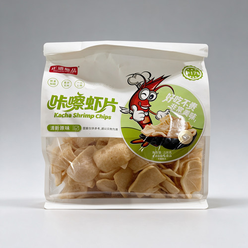 正遇悠品咔嚓虾片228g*2袋鲜虾片薯片即食网红食品休闲膨化零食