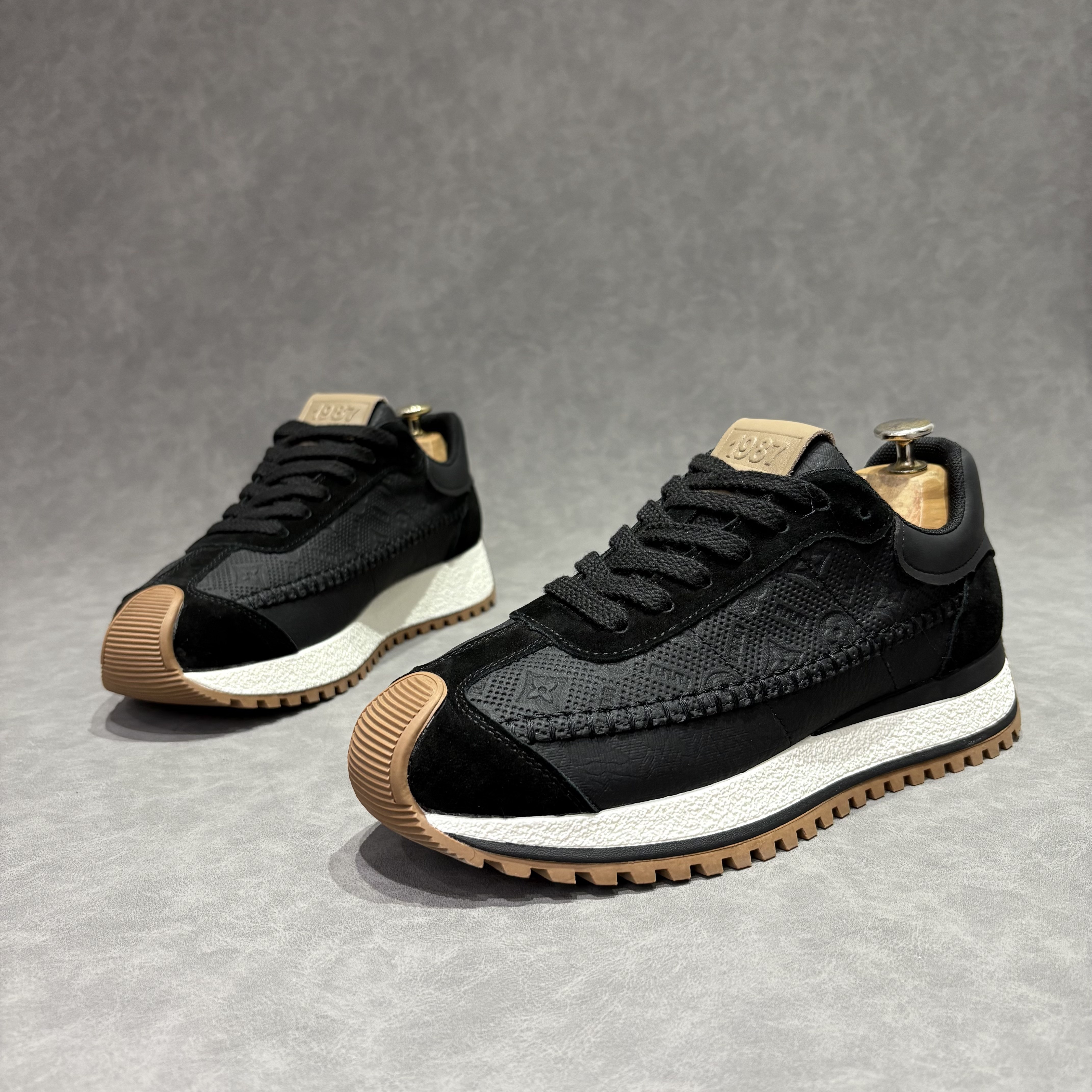 高级感轻便阿甘鞋春季新款百搭简约老钱风透气休闲鞋印花防踢板鞋,流行男鞋,休闲板鞋,淘宝优惠券,粉丝福利购,淘宝优惠卷