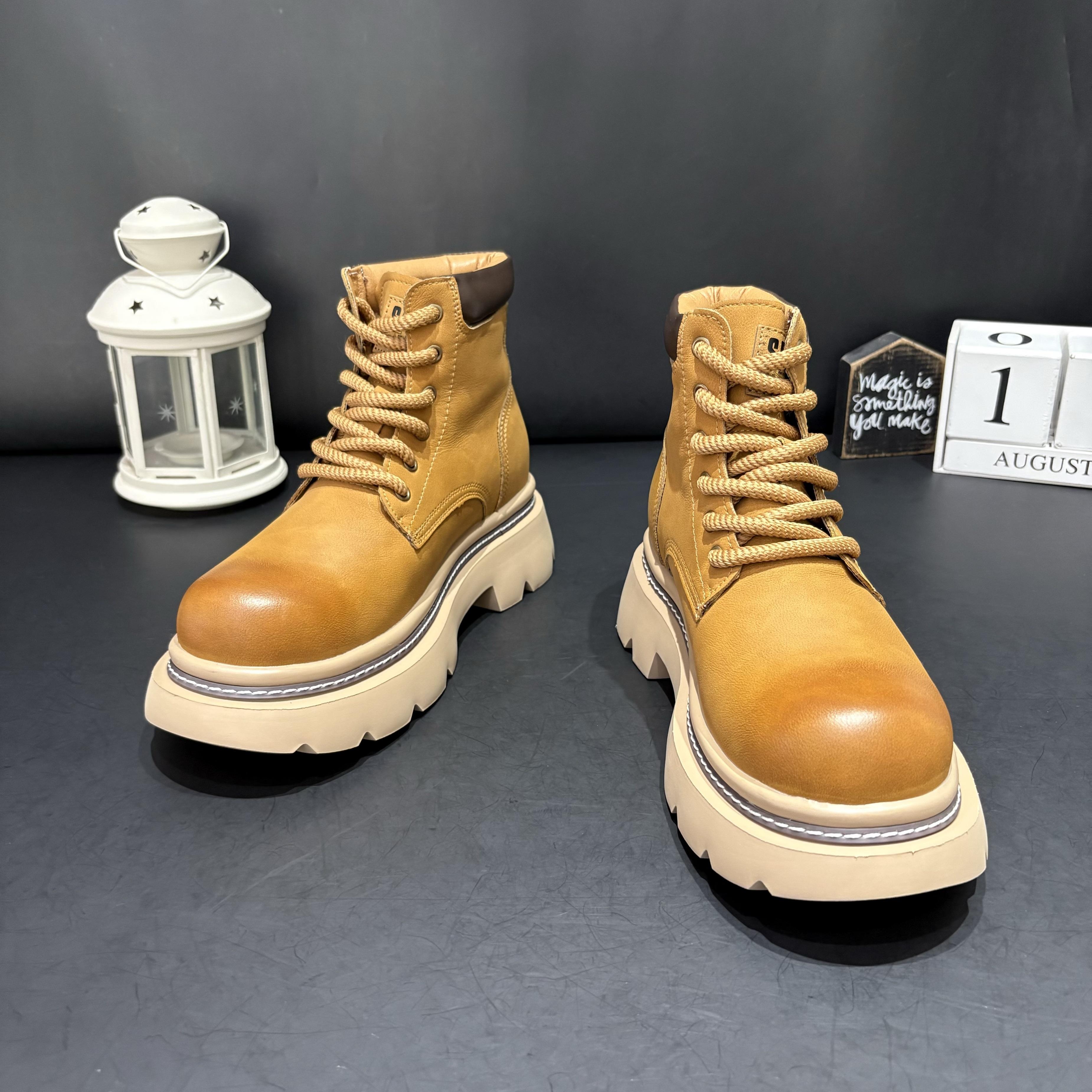 2025冬季新款高帮加绒保暖马丁靴