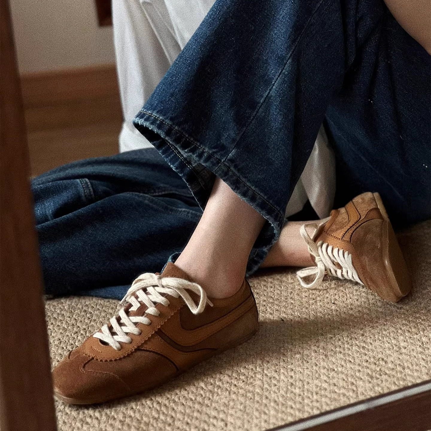 割草机老k 复古休闲鞋savi同款板鞋德训鞋系带 ins风百搭平底跑鞋,女鞋,德训鞋,淘宝优惠券,粉丝福利购,淘宝优惠卷