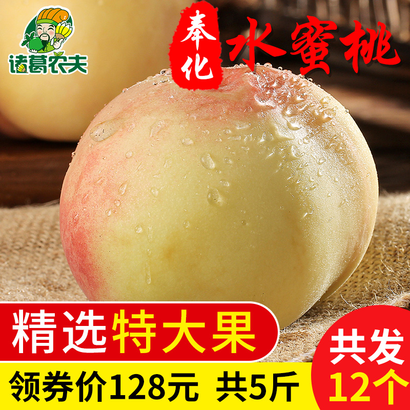 【共12個特大果】諸葛農夫奉化水蜜桃新鮮軟桃子大甜多汁應季水果