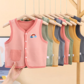 婴儿德绒弹力马甲宝宝保暖背心男女儿童秋冬季 坎肩打底护肚马夹