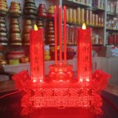 led高档电子电香炉仿真火焰电蜡烛带火苗家用香烛财神爷招财摆件