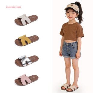 女童韩版拖鞋2026夏季新款儿童露趾百搭软底外穿室内外休闲沙滩鞋