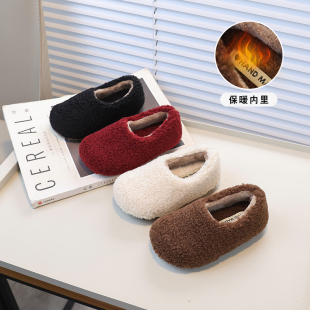 女童毛毛鞋2026秋冬新款儿童居家室内加绒棉鞋男童韩版保暖棉鞋子