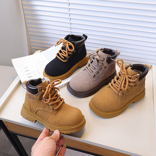 【断码清仓】儿童经典小黄靴女童英伦风单靴子男童软底防滑马丁靴