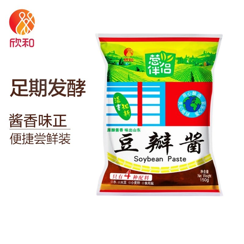 欣和葱伴侣豆瓣酱150g*10袋 大豆黄豆酱原酿酱炒菜拌面拌饭酱