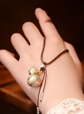 灵国风长款葫芦吊坠项链女