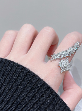 网红辣妹款镶钻戒指女时尚个性