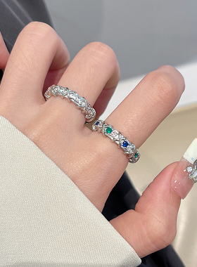 简约高级感高级感锆石开口戒指