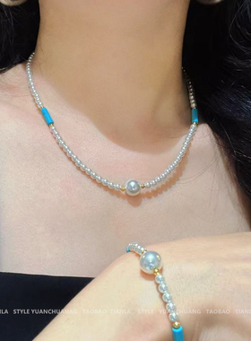 澳白施家珍珠项链女简约高级感