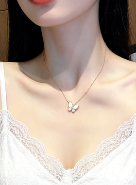 网红爆款蝴蝶项链女轻奢小众