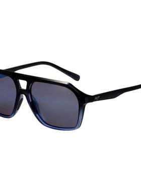 MauiJim男士太阳镜防紫外线偏光清晰视野抗眩光方形塑料框渐变蓝