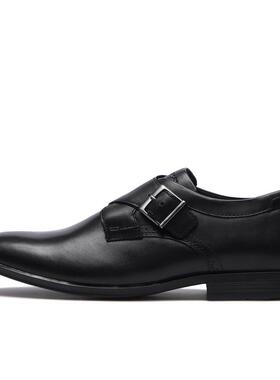 代购Rockport乐步男士 monk strap透气吸汗软底轻便黑色单扣