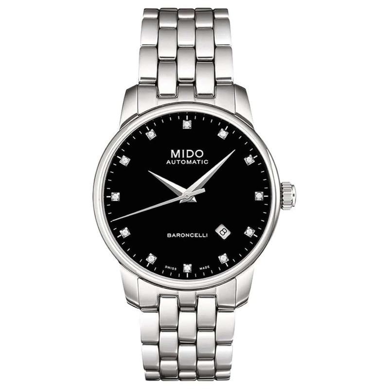 Mido/美度女士瑞士腕表自动机械38mm精钢表带防水钻石时标手表