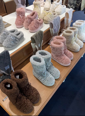 韩国代购 正品直发*rockfish2025 羊羔毛 毛绒加绒 厚底雪地靴