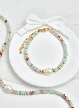 天然淡水珍珠项链女款锁骨链颈链